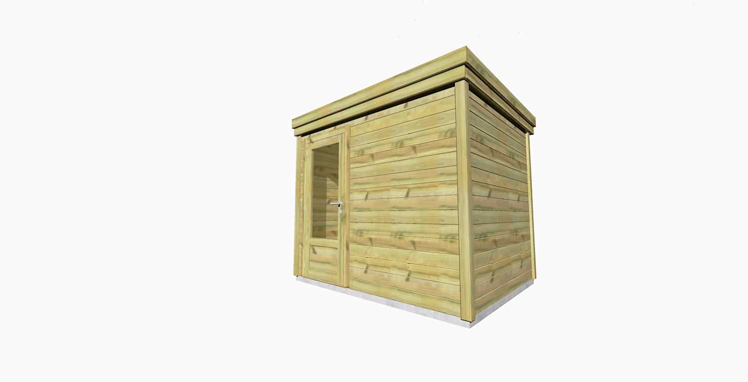 Abri Français Gamme Origine abri jardin 5 m² porte vitrée