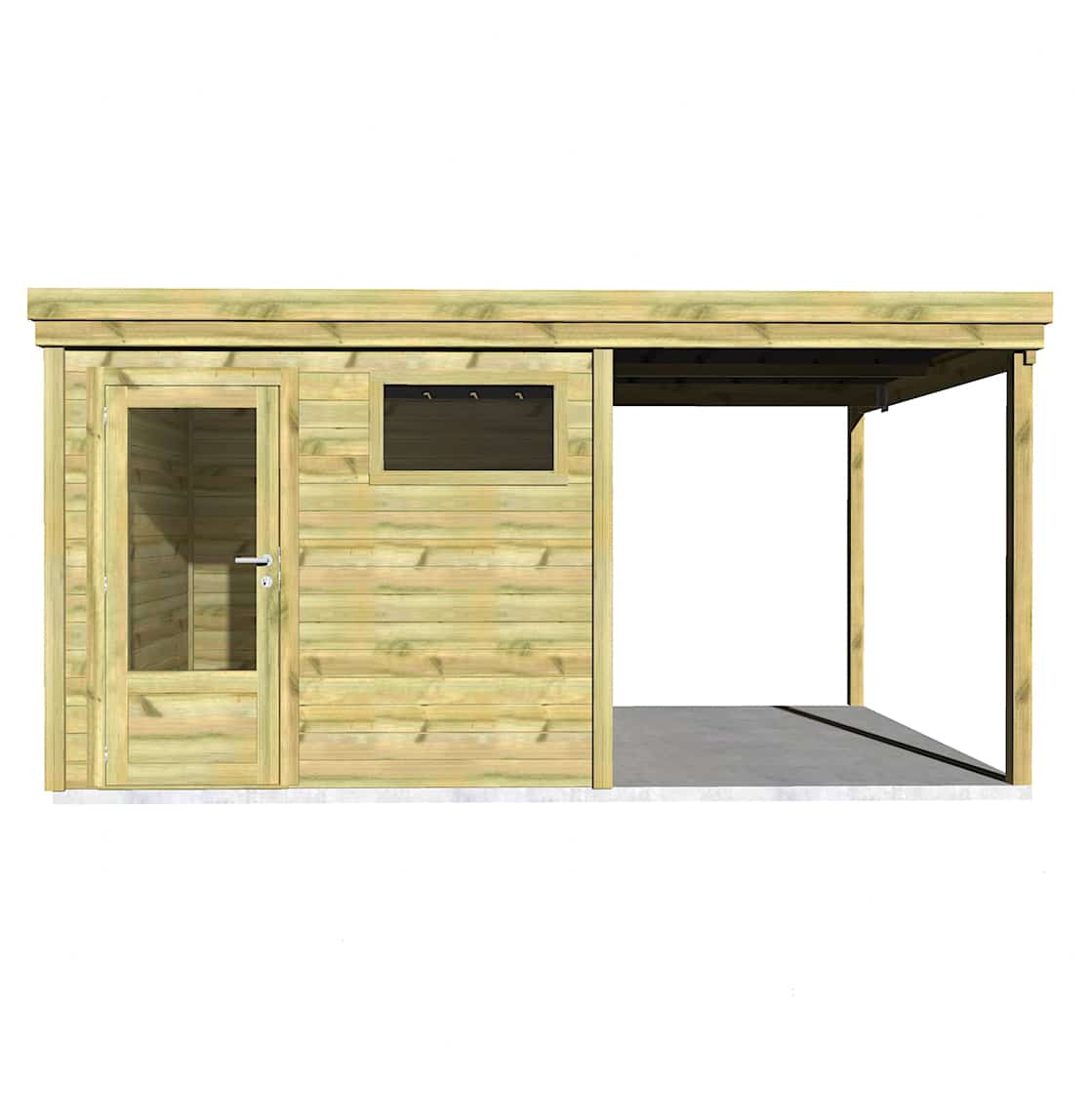 Abri Français Gamme Origine Contemporain abri de jardin 13,9 m² pin 27 mm