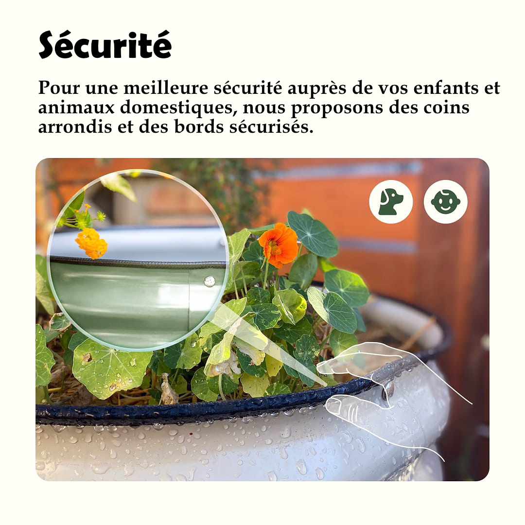 Europe Clôture Vie et jardin Bac à plantes modulable 60-195cm acier vert