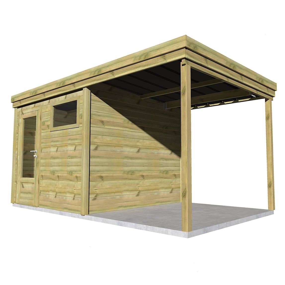 Abri Français Gamme Origine Contemporain abri de jardin 13,9 m² pin 27 mm