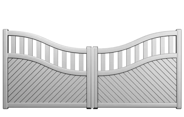 Préfalu Elen portail battant alu pour jardin moderne