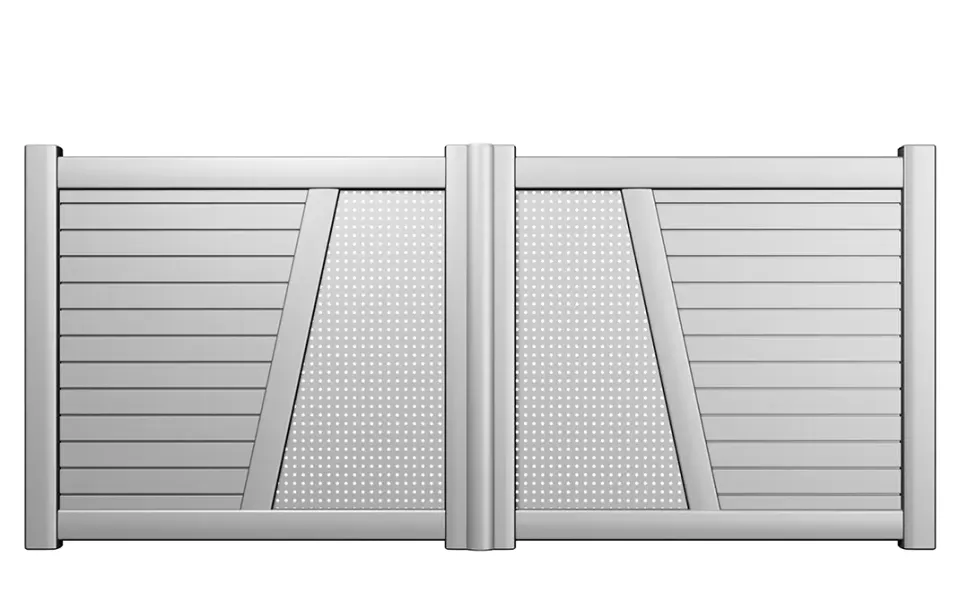 Préfalu Shan portail battant aluminium jardin extérieur