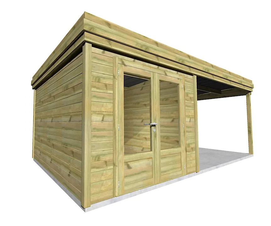 Abri Français Gamme Origine 23,2 m² abri bois 6,26 x 3,71 m