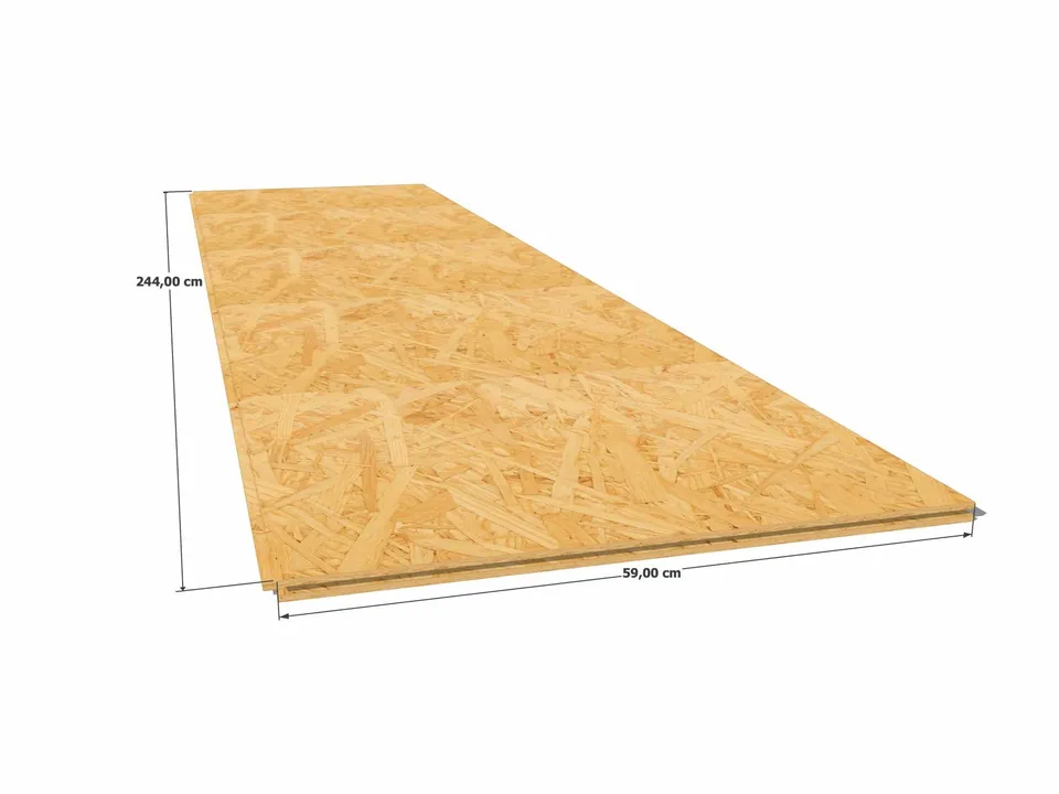 Abri Français OSB 3 590x2440 panneau bois 18 mm rainuré