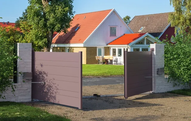 Préfalu PILAT portail battant aluminium plein
