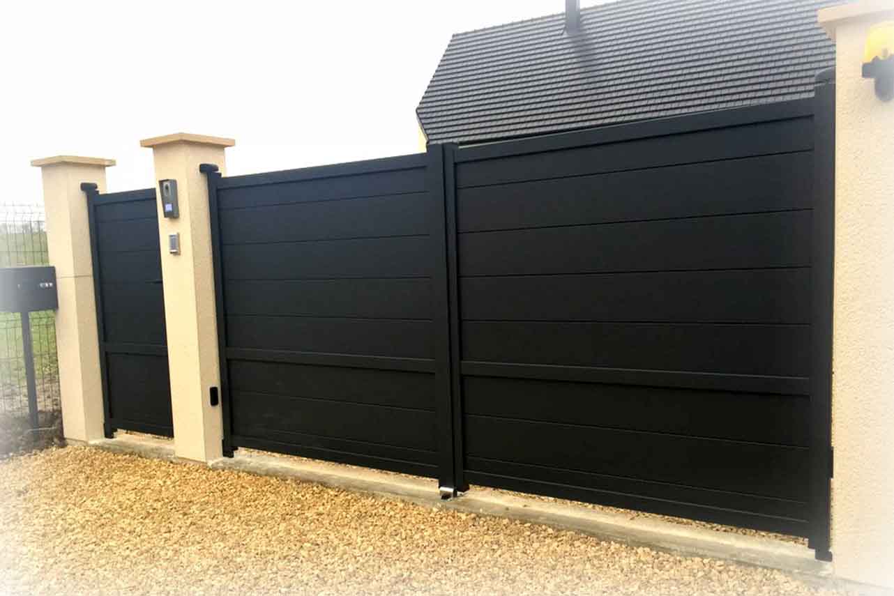 METAL GARDEN Portillons Portillon traversant alu 1000x1000 plein