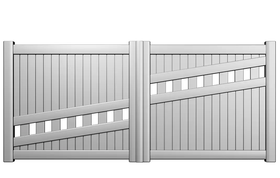Préfalu MENIL portail battant aluminium motorisable