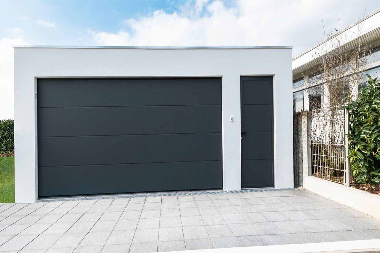 METAL GARDEN Portes de Garage levante lisse porte 2500x2000 gris