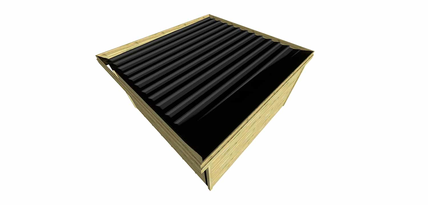 Abri Français Origine 4,46x4,61 m abri jardin 20,6 m2 plancher