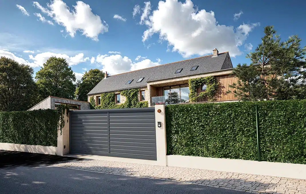 Préfalu Till coulissant portail jardin aluminium