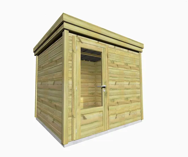 Abri Français Gamme Origine abri jardin 5 m² porte vitrée