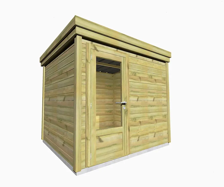 Abri Français Gamme Origine abri jardin 5 m² porte vitrée