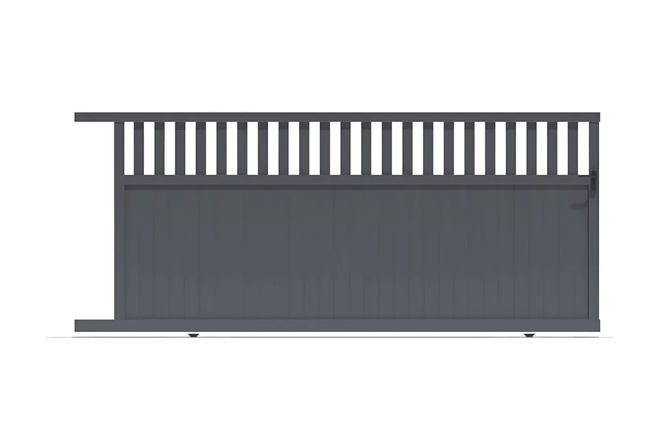 METAL GARDEN Semi Plein portail coulissant alu 3500 mm