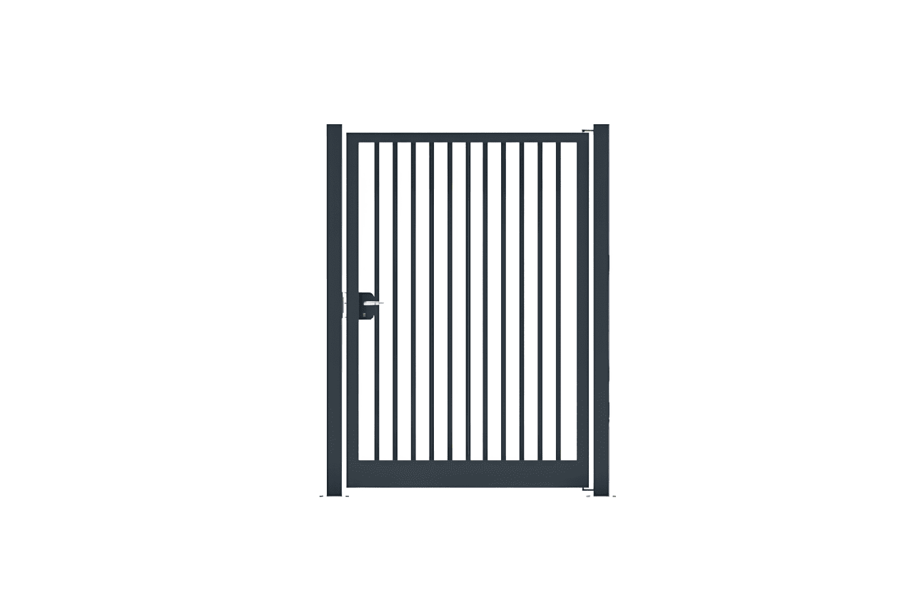 METAL GARDEN Barreaudage Rond portillon acier 1000x1200