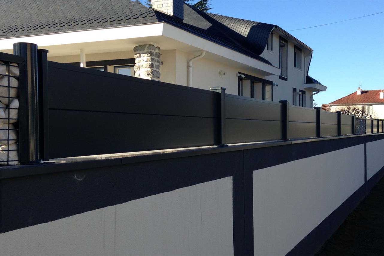 METAL GARDEN Brise-Vues Aluminium plein 200 mm brise vue 1830 mm