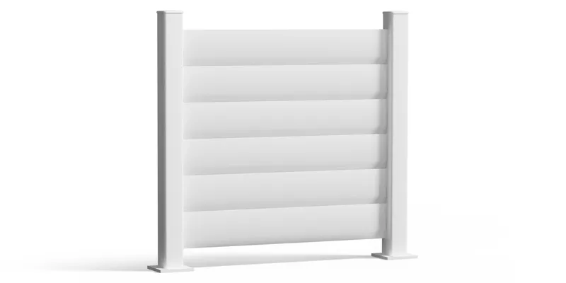 Préfalu Clothor clôture alu brise-vent 125 mm