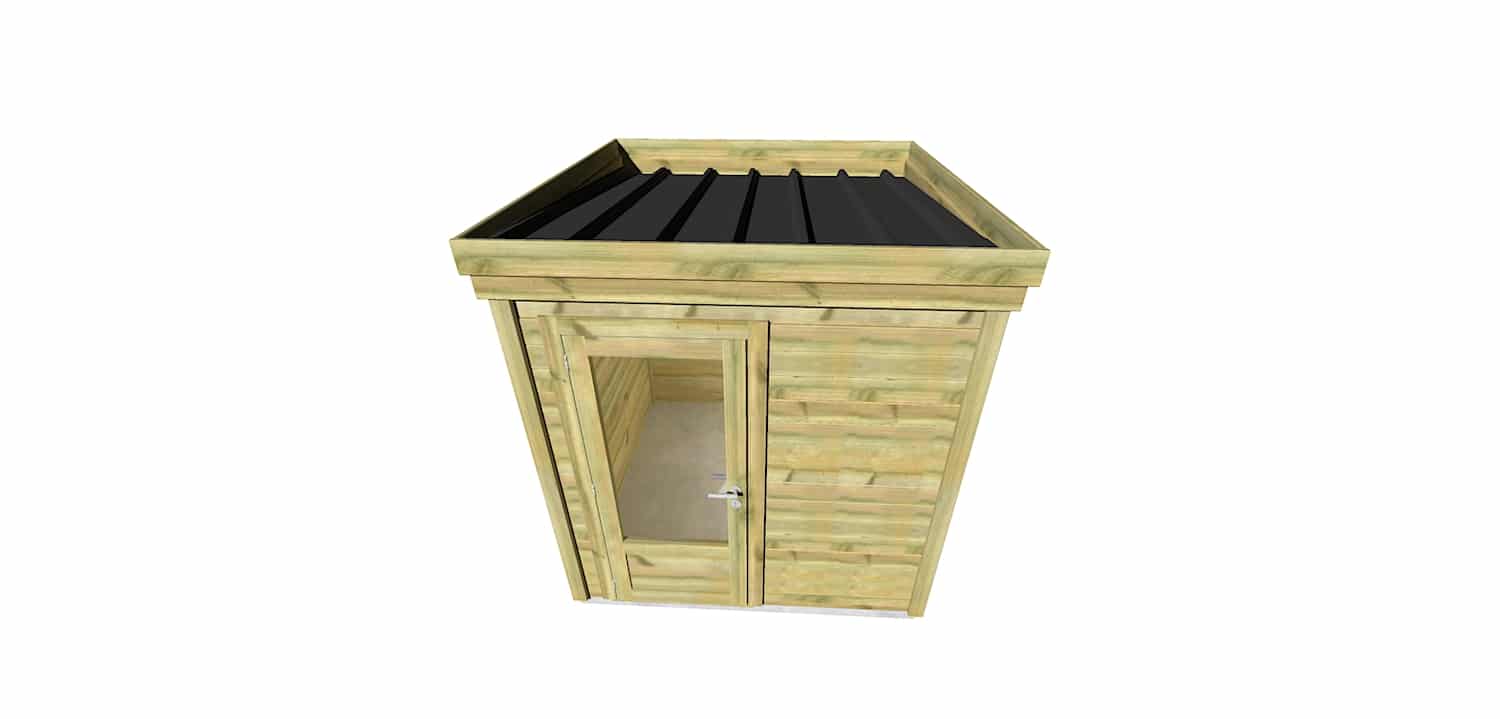 Abri Français Gamme Origine abri piscine jardin porte simple 5,4m2