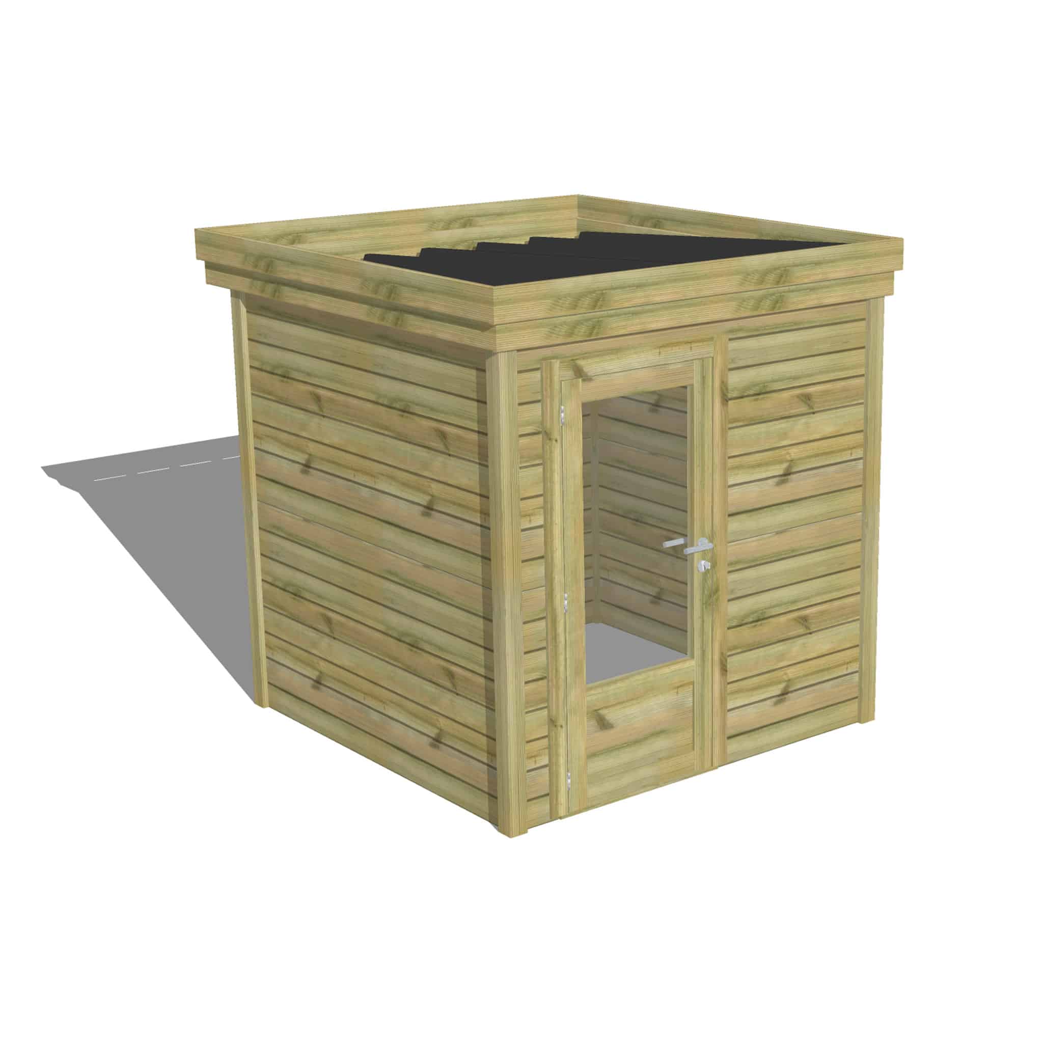 Abri Français Origine Chalet bois 4,1m² porte vitrée