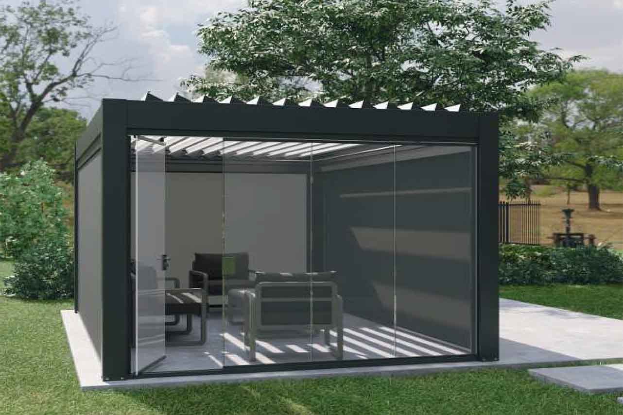 METAL GARDEN Pergolas Pergola bioclimatique autoportée 4000 mm