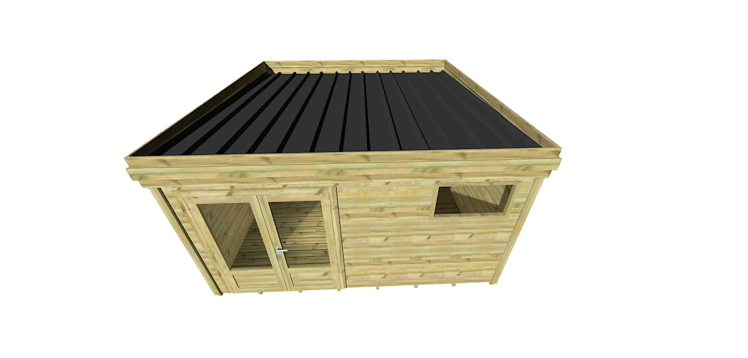 Abri Français Origine 4,46x4,61 m abri jardin 20,6 m2 plancher