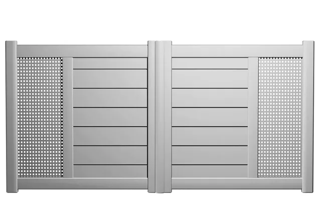 Préfalu Perche portail battant aluminium jardin