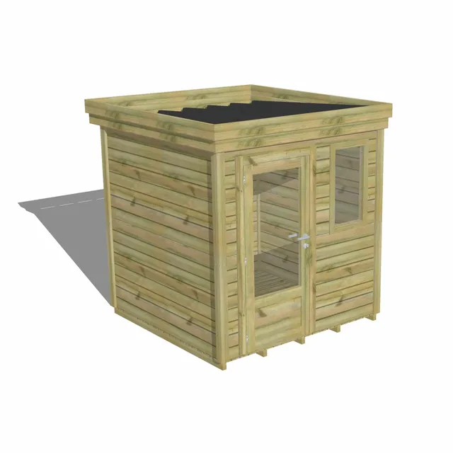 Abri Français Origine Chalet Jardin 4,1 m² Porte Vitrée Plancher