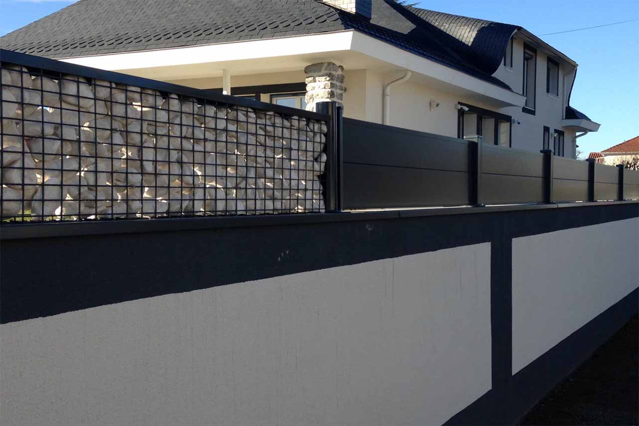 METAL GARDEN Brise-Vues Aluminium plein 200 mm brise vue 1830 mm