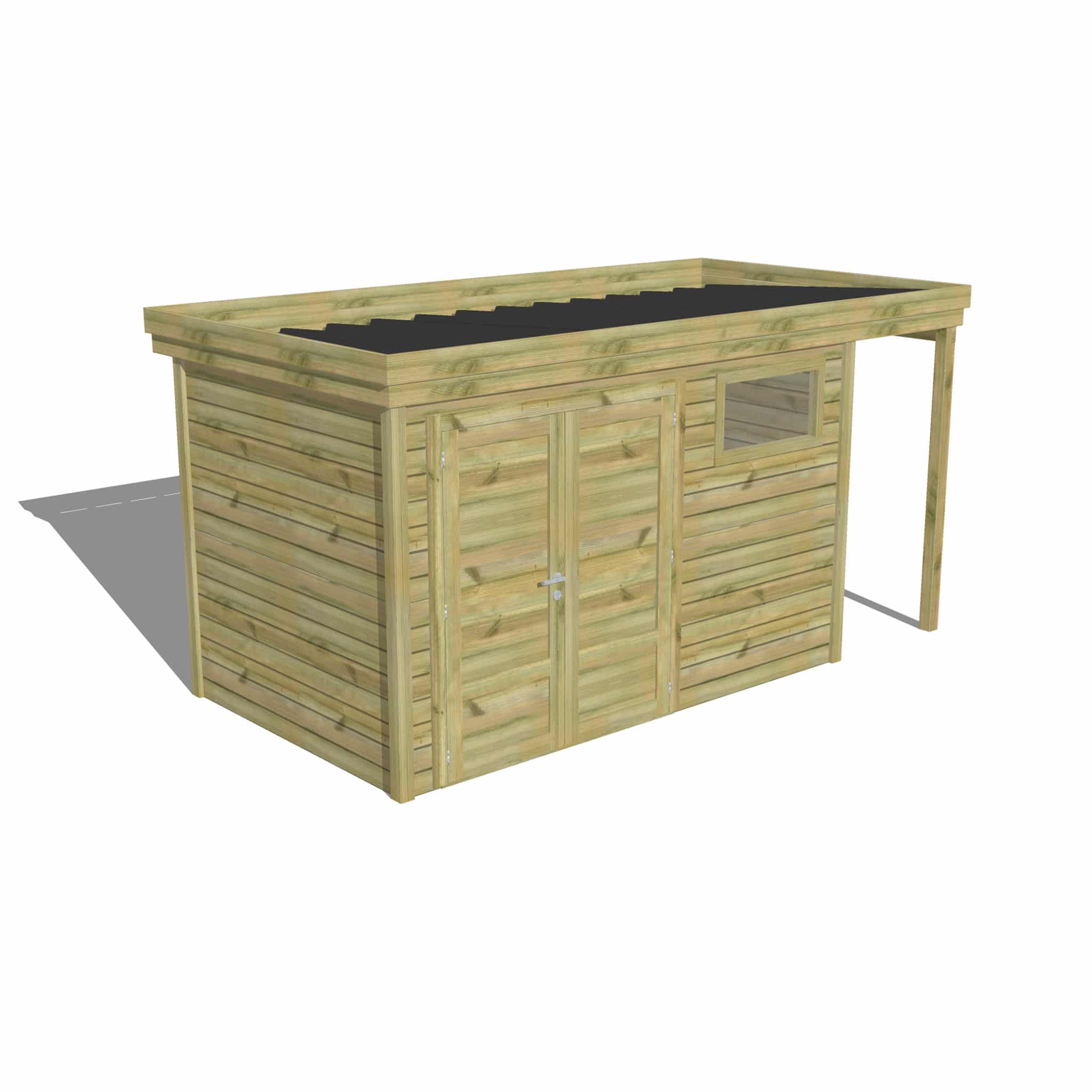 Abri Français Gamme Origine abri bois porte pleine 6,8 m²