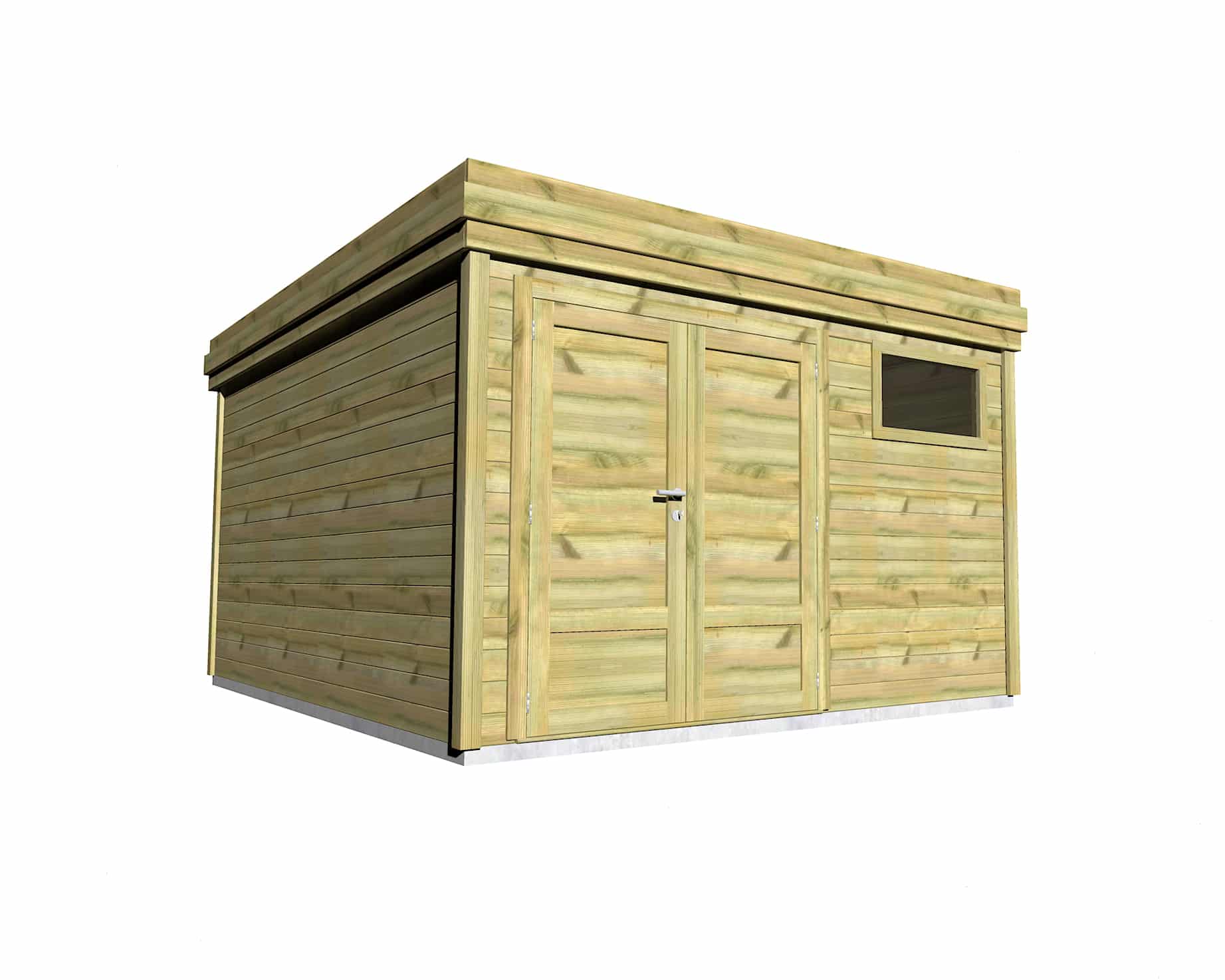 Abri Français Origine 13,9 m² porte pleine abri jardin pin 27mm