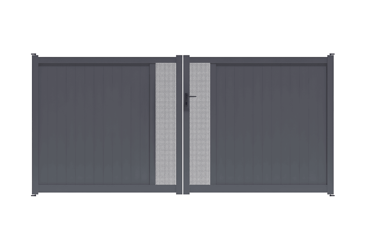 METAL GARDEN Portails Battants Aluminium perforé portail battant alu