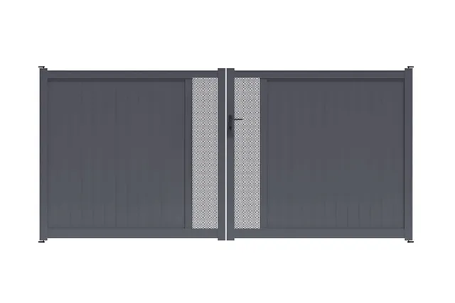 METAL GARDEN Portails Battants Aluminium perforé portail battant alu