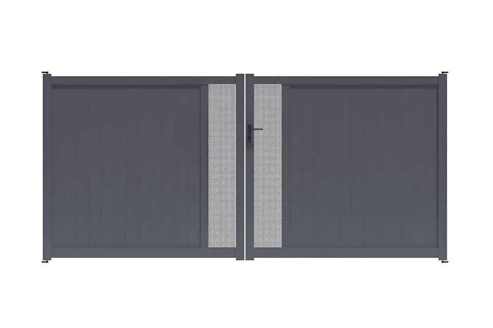 METAL GARDEN Portails Battants Aluminium perforé portail battant alu