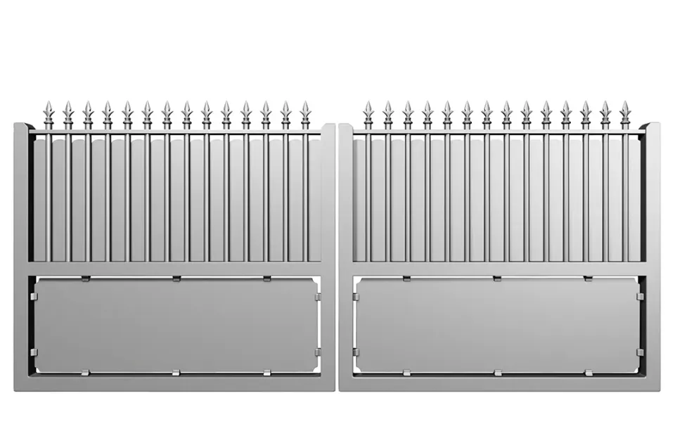 Préfalu Muraille portail battant aluminium fer forgé