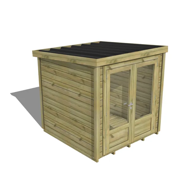 Abri Français Gamme Essentiel Porte Double abri de jardin plancher