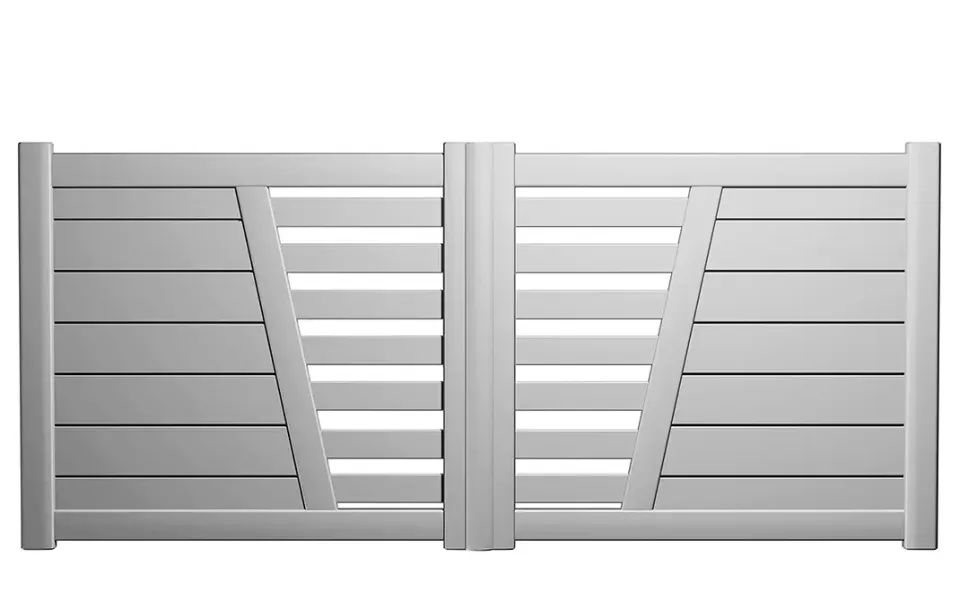 Préfalu OTWAY portail battant aluminium jardin droit