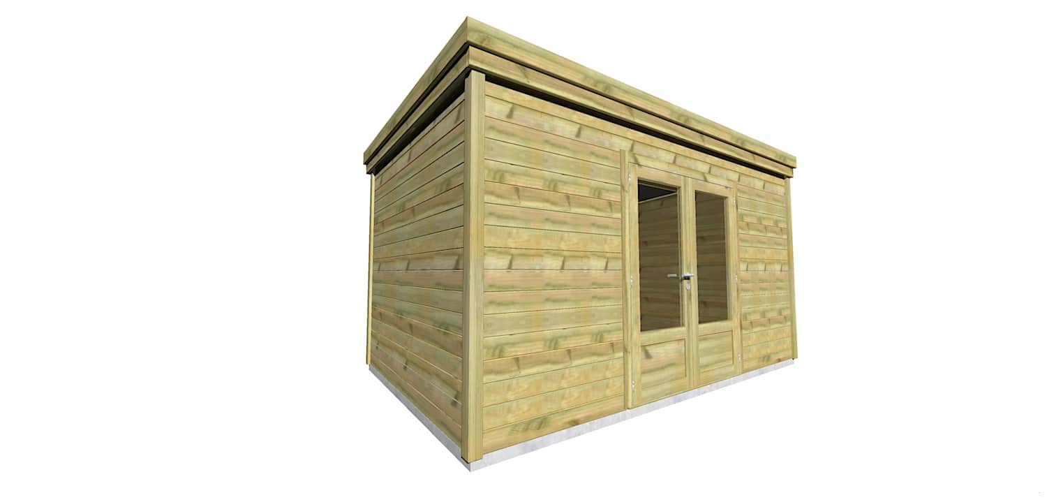 Abri Français Gamme Origine 13 m² abri jardin 4,46x2,91 m