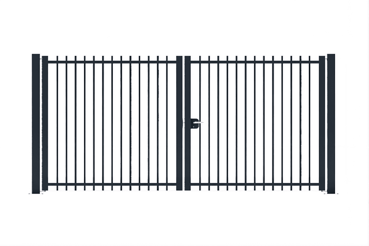 METAL GARDEN portail battant biseauté acier 4000x1750 mm pro