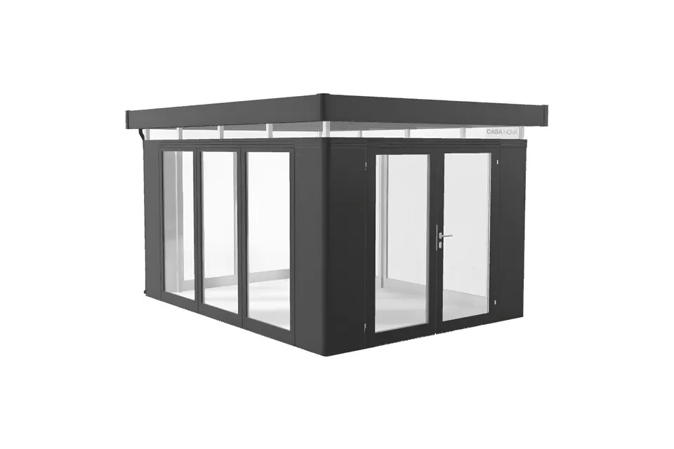 METAL GARDEN Véranda abri véranda verre acier 330 cm vitrée