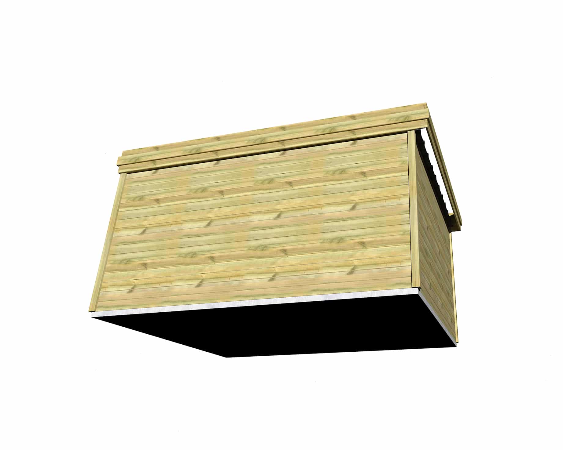 Abri Français Origine 13,9 m² porte pleine abri jardin pin 27mm