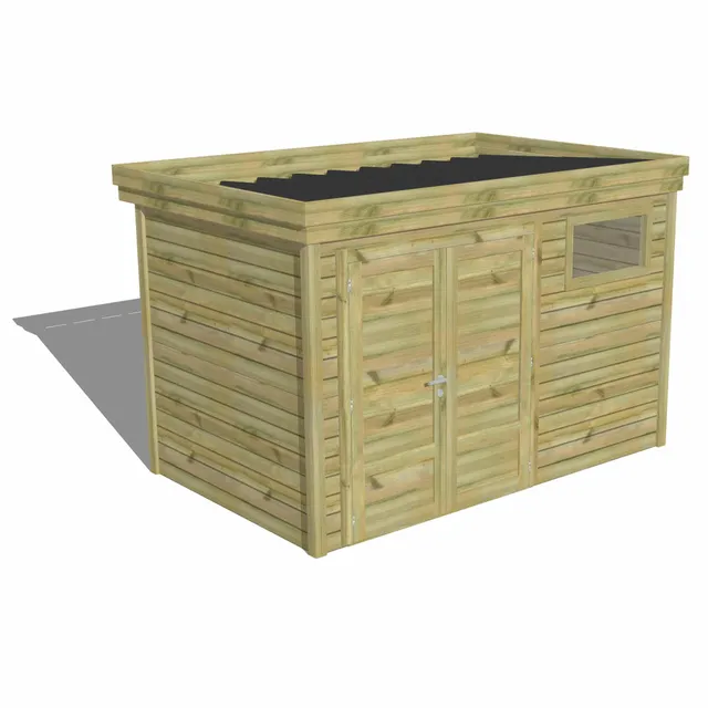Abri Français Origine local technique porte double 6,8 m²