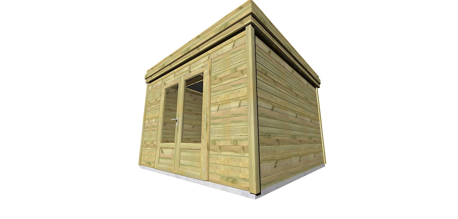 Abri Français Gamme Origine abri jardin 10,9 m² porte double