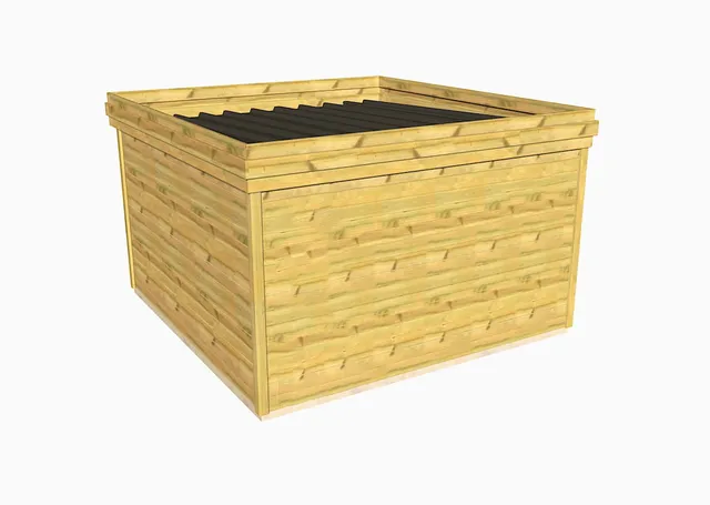 Abri Français Gamme Essentiel 3,44 x 3,44 m abri de jardin 11,83 m2