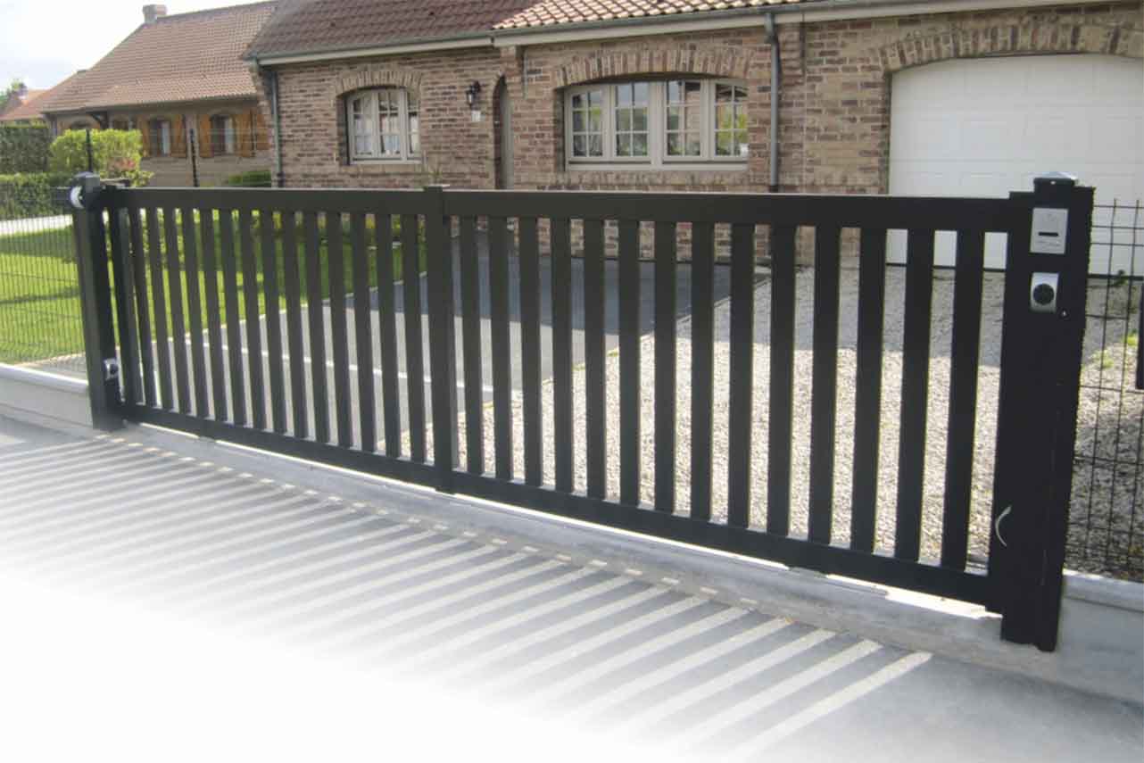 Metal Garden Portail coulissant barreaudé portail aluminium léger
