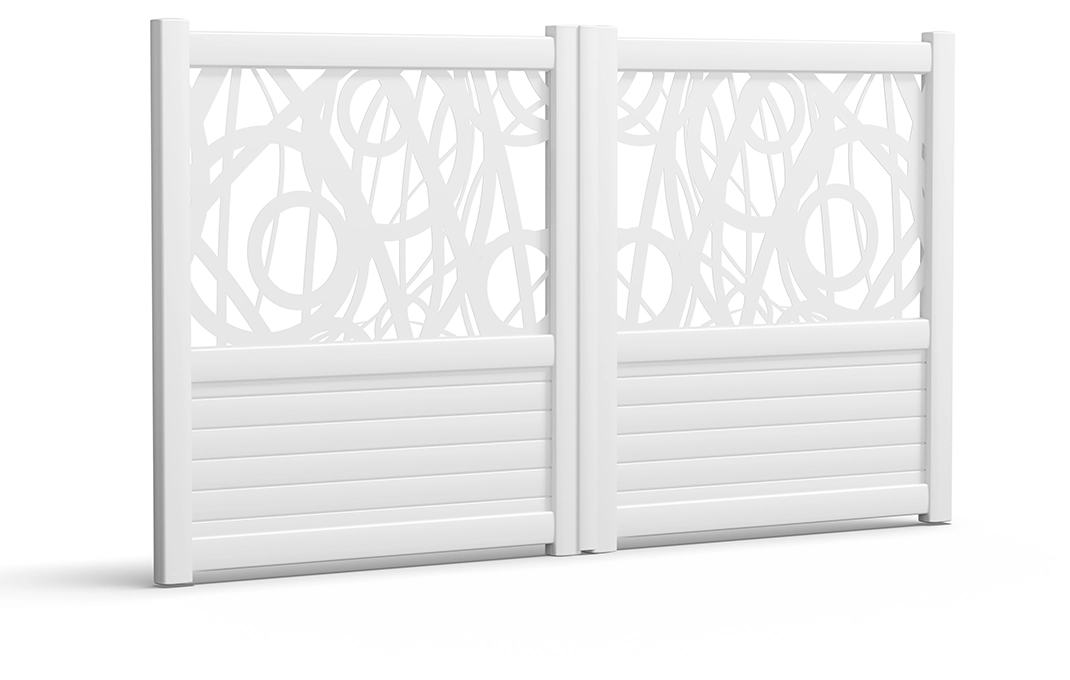 Préfalu Vanoise portail battant aluminium jardin extérieur