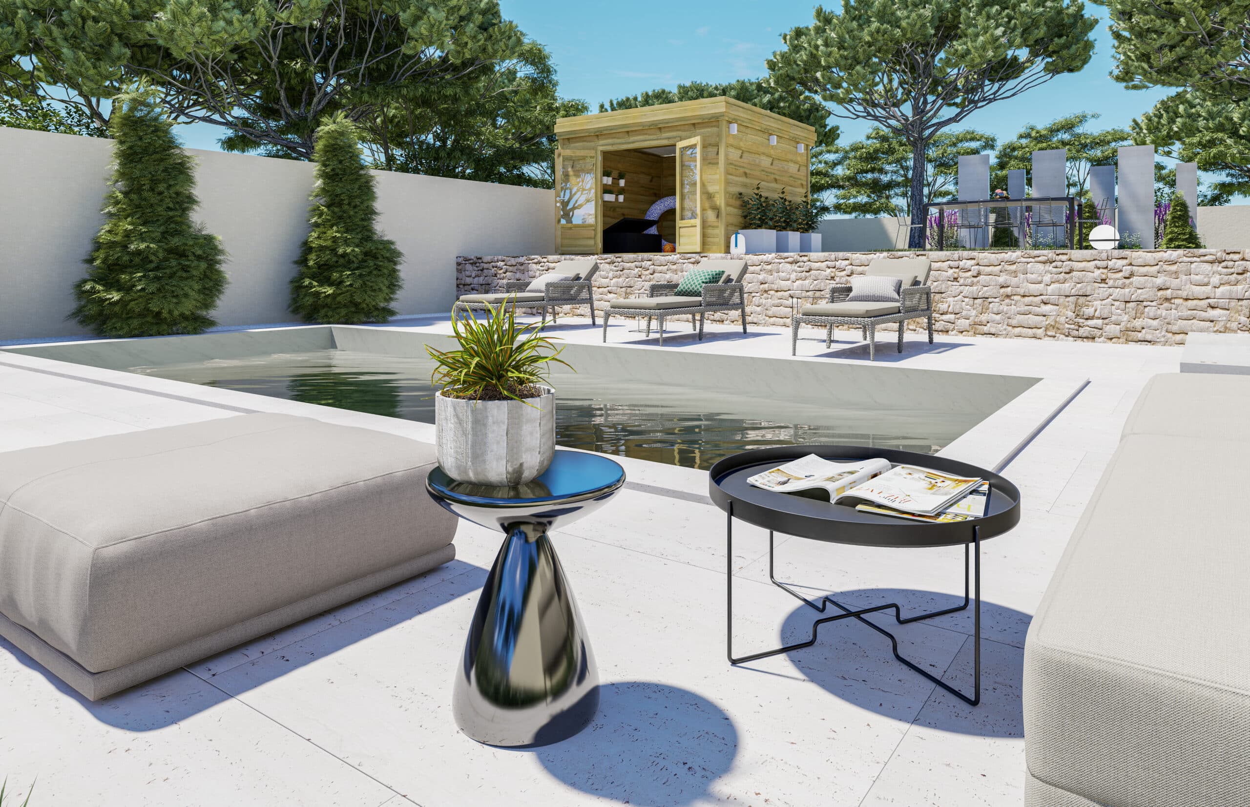Abri Français Origine local de jardin 13,2 m² porte double pin 27mm