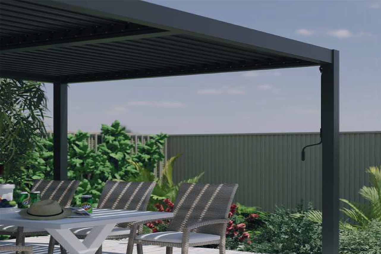 METAL GARDEN Pergolas bioclimatique autoportée éco alu 3000