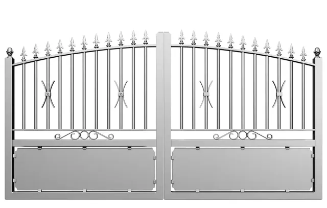 Préfalu Braie portail battant aluminium pour jardin