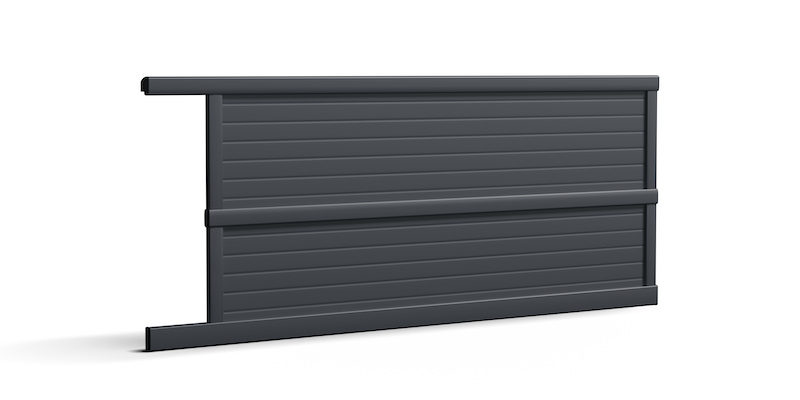 Préfalu Sancy portail coulissant aluminium plein