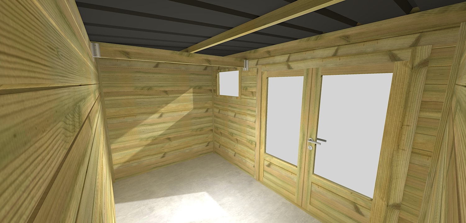 Abri Français Origine 13,4 m² abri jardin extension 2 m