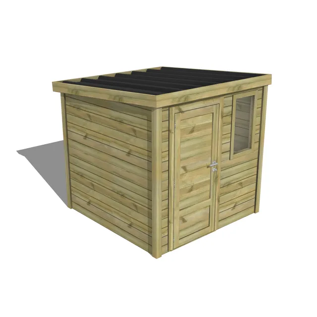 Abri Français Essentiel Abri de jardin 4,1m² porte pleine